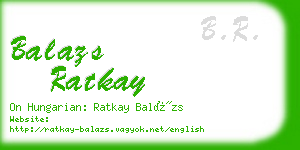 balazs ratkay business card